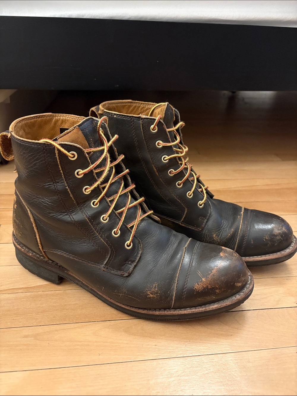 Timberland Dark Brown Leather Lace-Up Work Boots